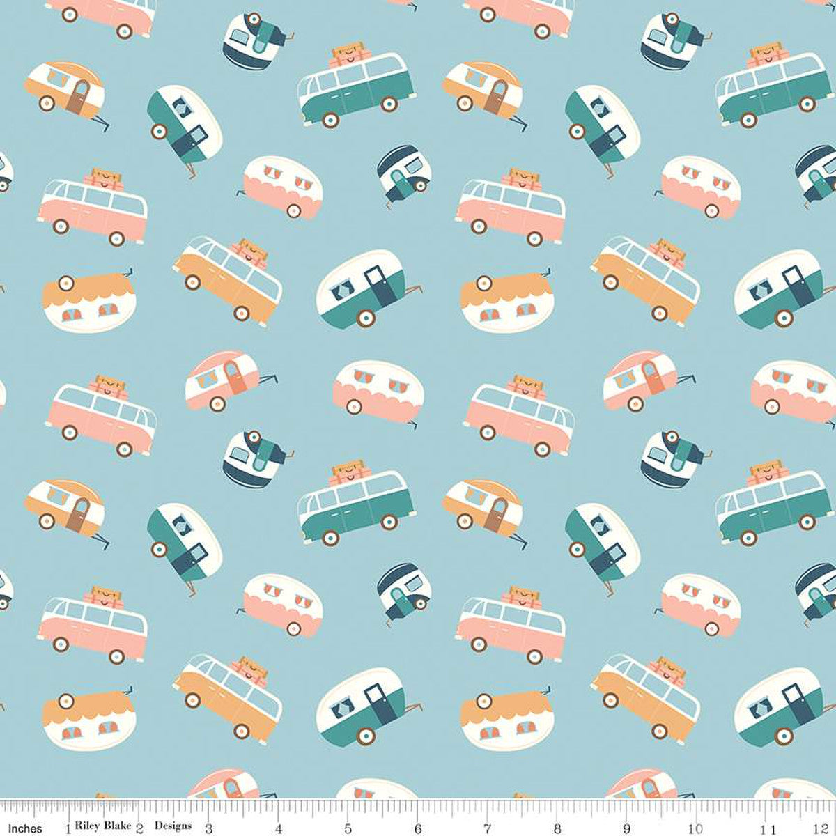 Become one with the travelling life with this wonderful collection full of wandering RVs, thriving foliage, and blossoming florals designed with beautiful hues such as blush, honey, mist, teal, and denim.