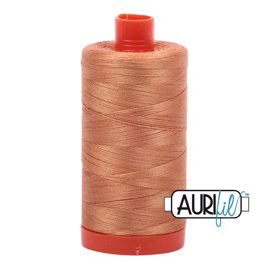 Aurifil Mako 50wt cotton in Caramel