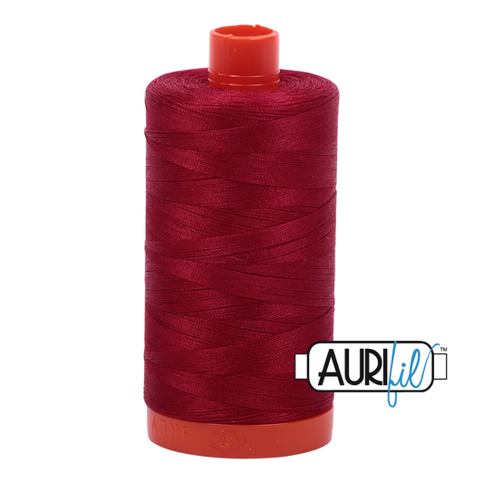 Aurifil Mako 50wt cotton in Red Wine