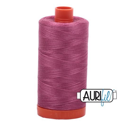 Aurifil Mako 50wt cotton in Rose