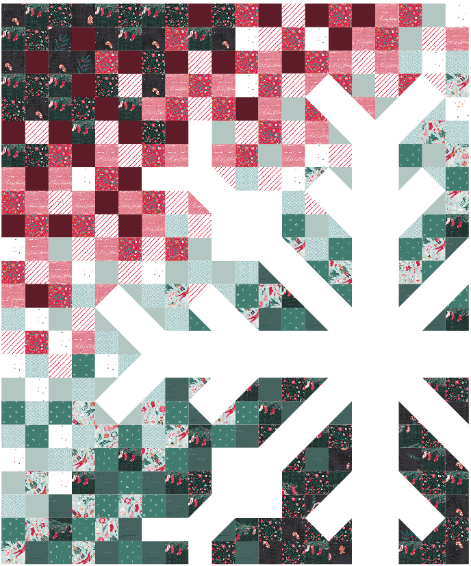 Snowflake Quilt Kit*Snowflake offers Kit*Snowflake Quilt*Winter Quilt*Modern Quilt*Beginner Quilt*Large Snowflake Quilt*Christmas Quilt*Holiday Kit