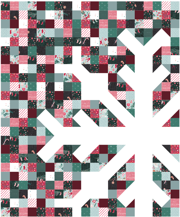 Snowflake Quilt Kit - Scrappy