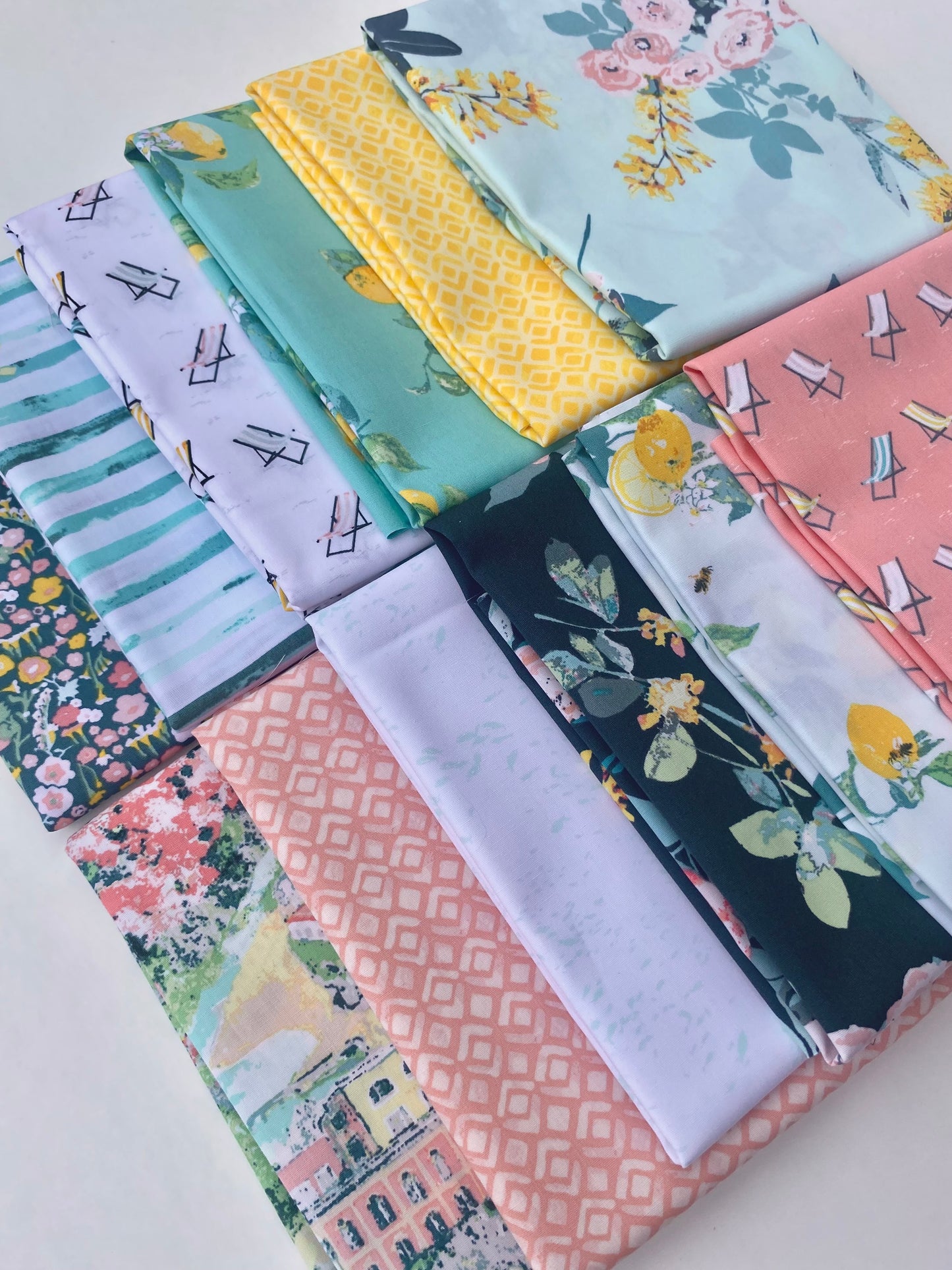 fabric bundle of the Capri collection sold by Dolly Lou Fabrics in Okotoks Alberta