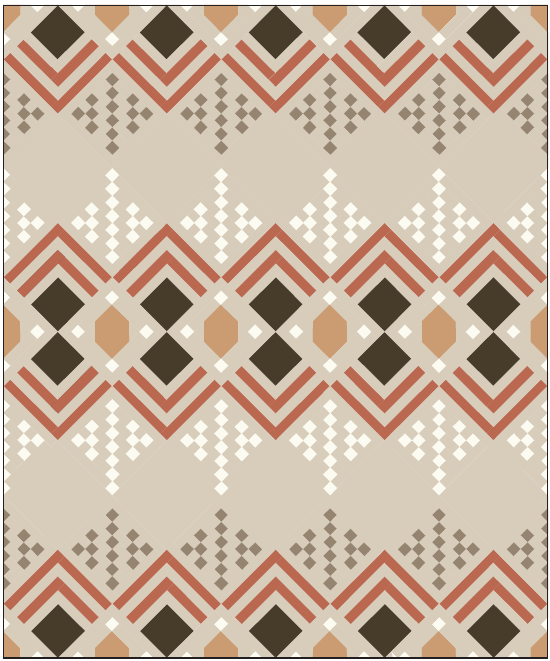 Deco Quilt kit pattern from Lo and Behold Stitchery using Art Gallery Fabrics pure solids.