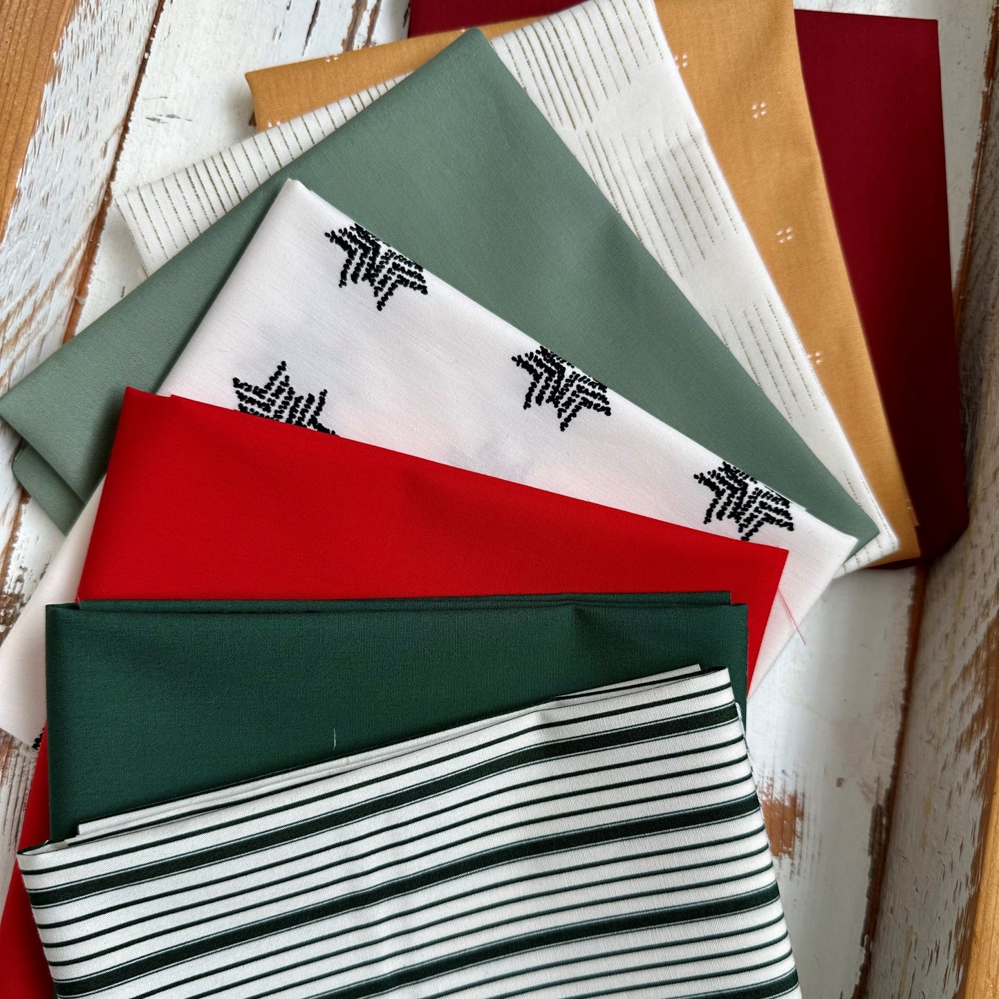 Fat quarter fabric bundle of various fabric collections