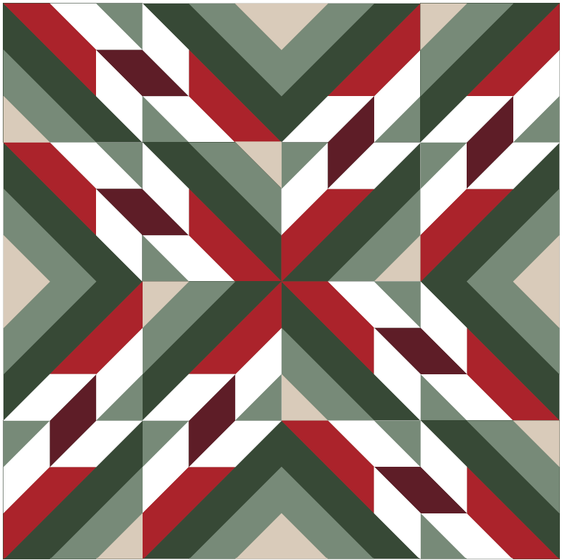 A gorgeous wall hanging quilt kit curated by Dolly Lou Fabrics