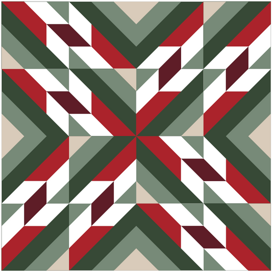 A gorgeous wall hanging quilt kit curated by Dolly Lou Fabrics