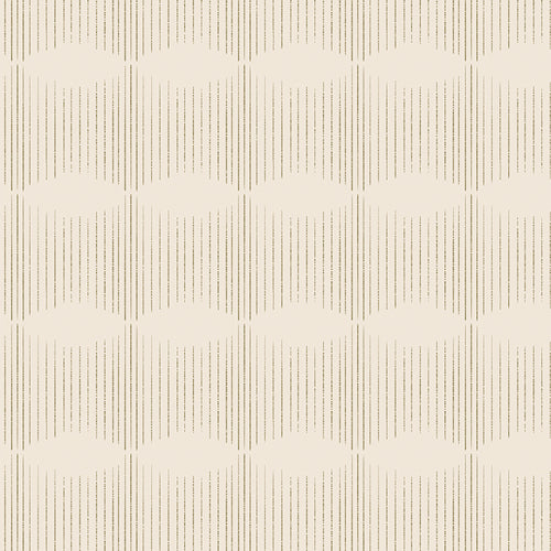 Cotton fabric sold by Dolly Lou Fabrics. Blender fabric in cream and stripes.