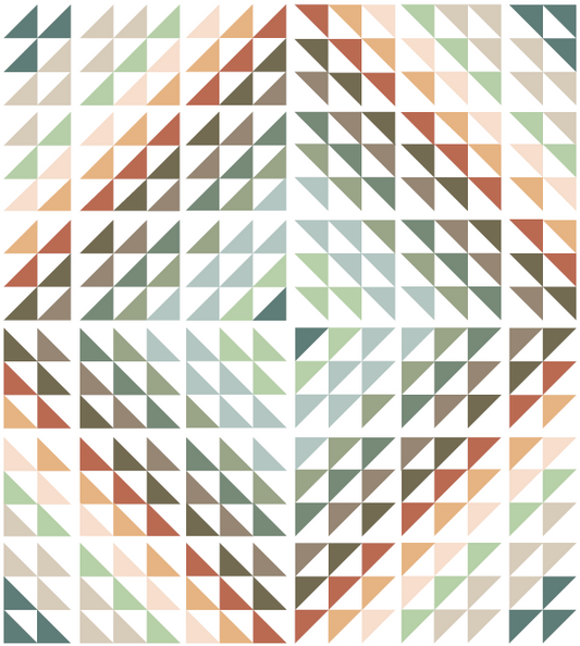 Quilt kit for a lap size throw of the Middle Sister quilt pattern. Fabric provided by Dolly Lou Fabrics