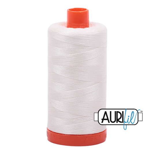 Aurifil 50wt Cotton thread in Chalk