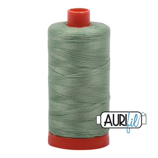 Aurifil Mako 50wt cotton in Loden Green