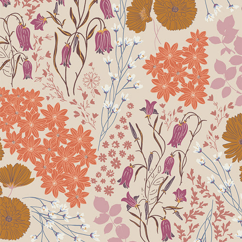 Rich florals shown in Art Gallery Fabrics new collection Dusk Fusion