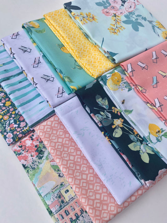 fabric bundle of the Capri collection sold by Dolly Lou Fabrics in Okotoks Alberta 