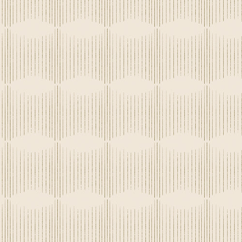 Cotton fabric sold by Dolly Lou Fabrics. Blender fabric in cream and stripes.